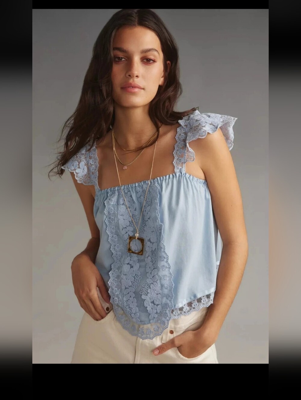 Anthropologie Tiny-  Daphne- Lace Tank . Size M. NWT
